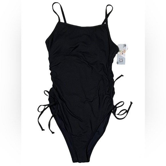 Soft Ribbed Ruched Sides Swimsuit - Picture 5 of 8